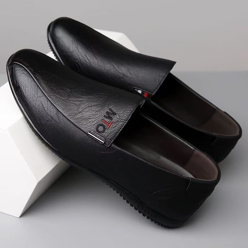 Breathable Tods Casual Shoes Slip-on Leather Shoes For Men