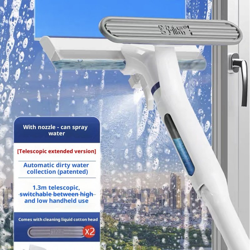 Retractable Anti-drip Glass Wiper Household Single-sided